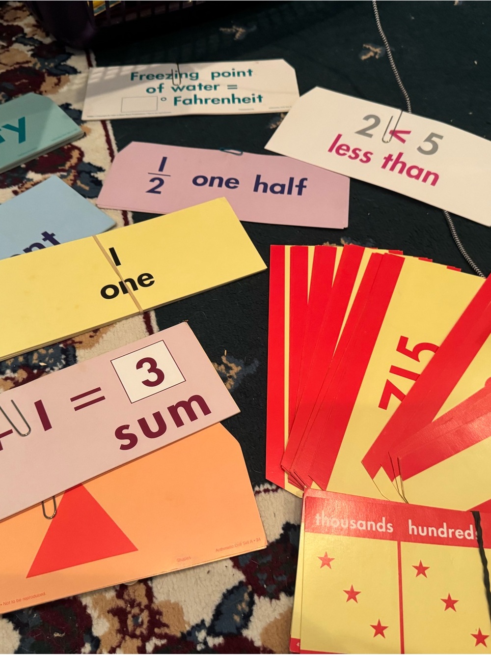 Educational Math Flash Cards Set - Multicolor - Picture 3 of 8